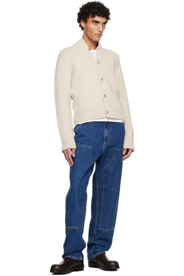 Carhartt Work In Progress Blue Double Knee Jeans, photo 4 of 4 from SSENSE