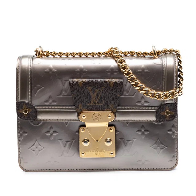Gray Louis Vuitton Monogram Vernis Wynwood Crossbody Bag in Grey Coated canvas from Designer Revival