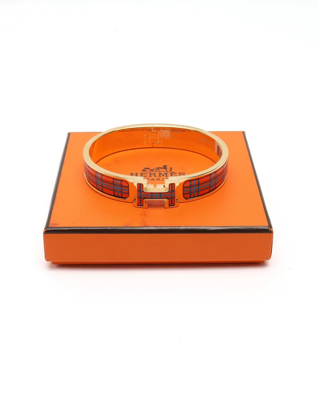 Hermès Clic H Bracelet in Denim from A Retro Tale, photo 2 of 7
