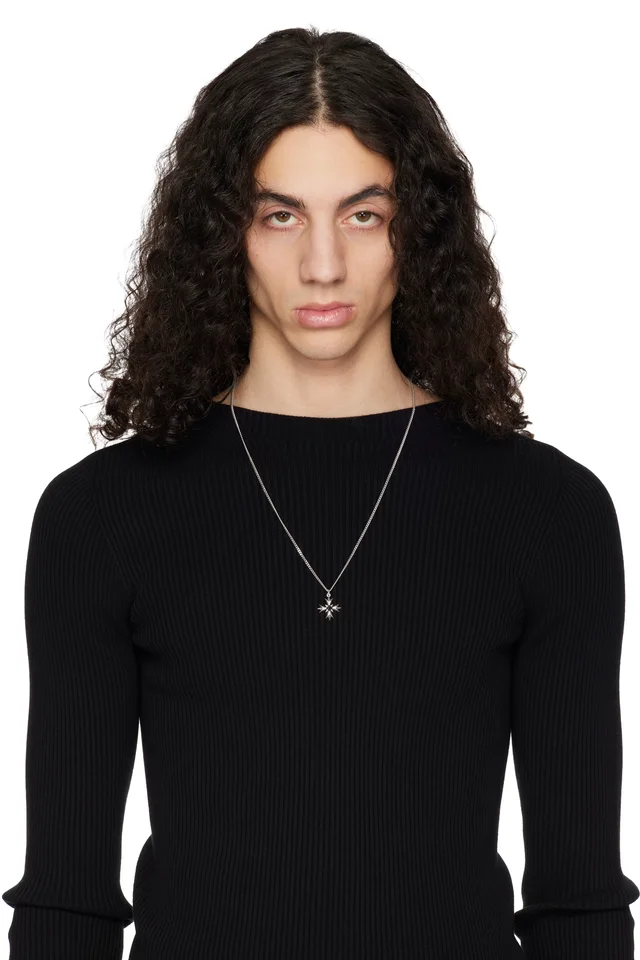 Emanuele Bicocchi Crest & Crystal Necklace, photo 2 of 2 from SSENSE