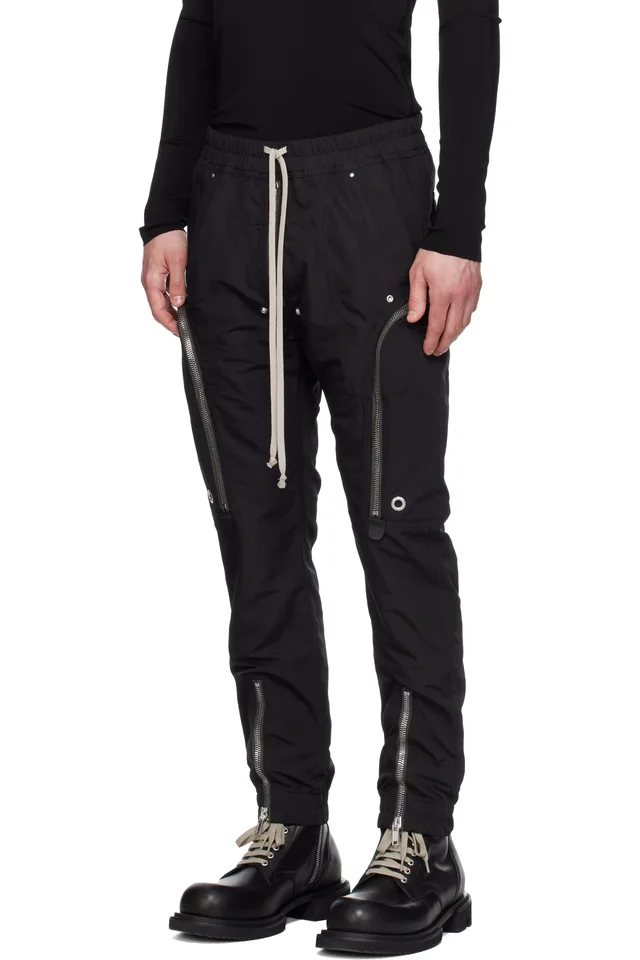 Rick Owens Black Temple Bauhaus Cargo Pants, photo 4 of 5 from SSENSE