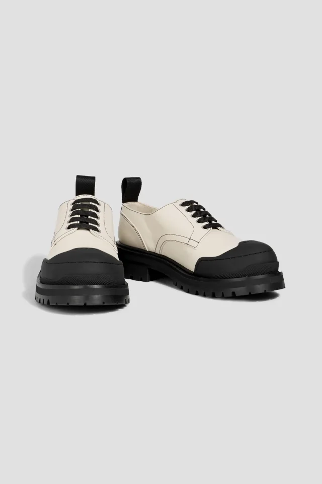 Marni Dada Army Rubber-Trimmed Leather Brogues, photo 2 of 4 from THE OUTNET