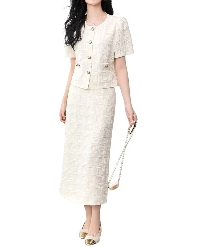 MONIQUE LAGARDE 2pc Top & Skirt Set, image 1 of 1 from Rue La La