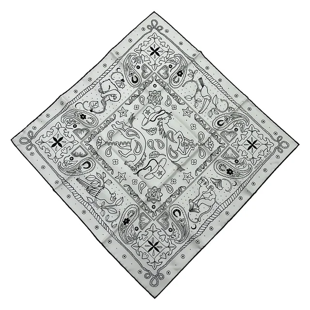 Hermès Scarf Carre 55 Blanc Noir Animal Bandana in Black from The Reluxe