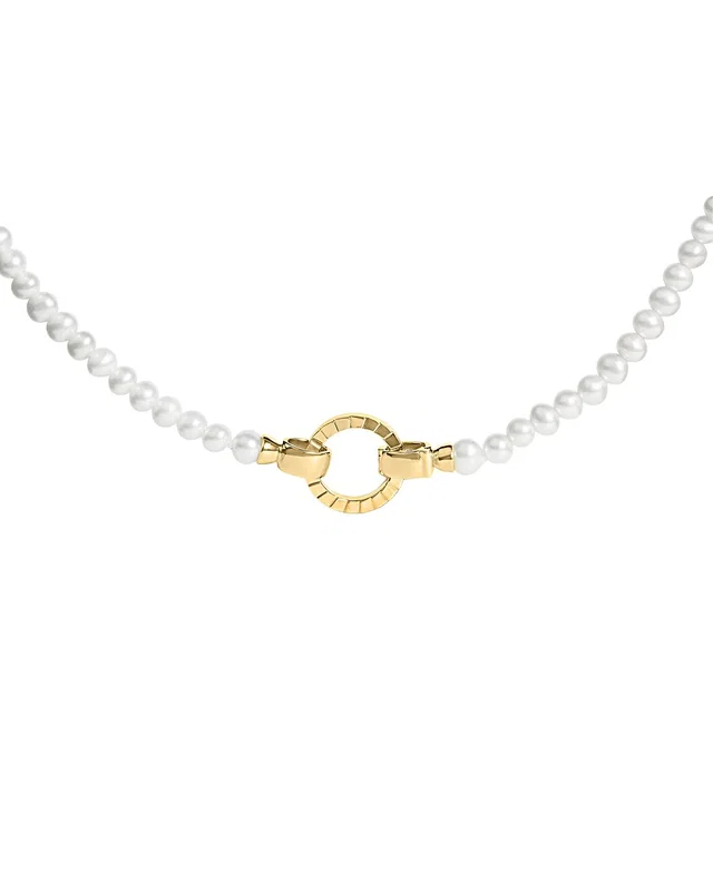 Haus of Brilliance Silver 4.0-4.5mm Pearl Strands Necklace, image 1 of 1 from Rue La La