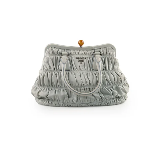 Prada Light Blue Shoulder bag in Blue Leather from The Purse Affair