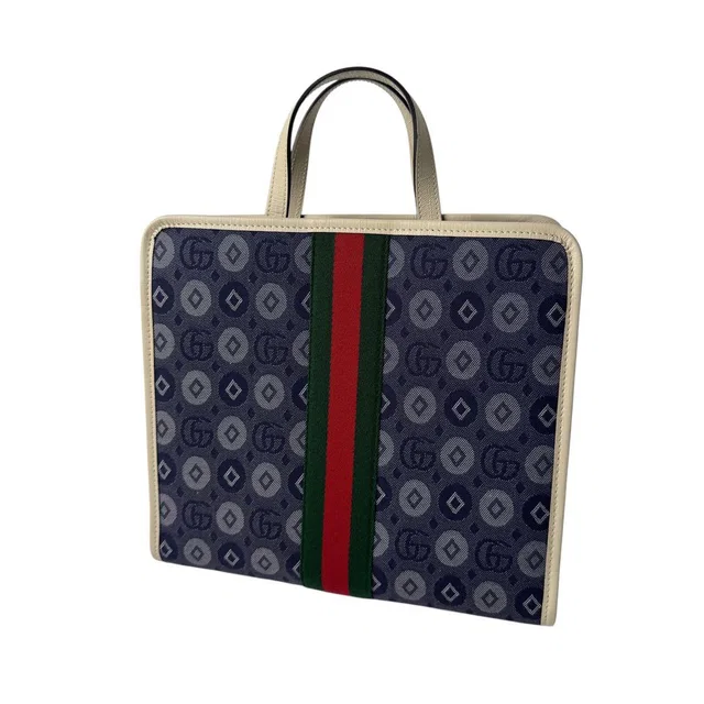 Gucci Double Denim Canvas Tote in Canvas from The Reluxe