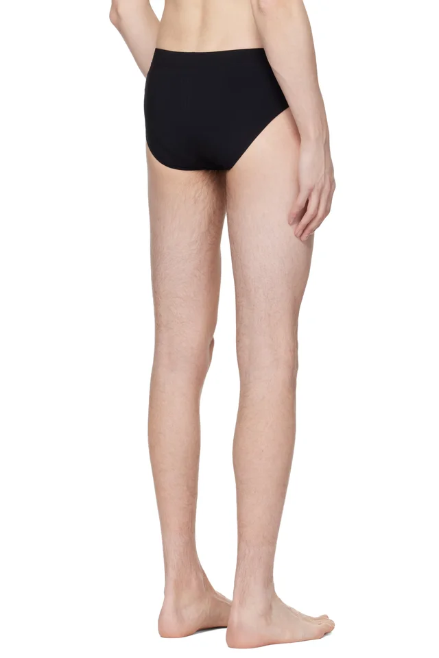 Rick Owens Black Temple Penta Swim Briefs, photo 3 of 4 from SSENSE