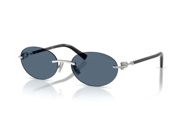 Tiffany & Co. Tf3104d Rimless Metal Sunglasses — Blue in Blue from HEWI