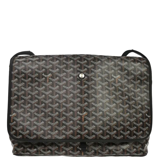 Goyard Black Capetien MM Messenger Shoulder Bag in Black Canvas from AMORE Vintage Tokyo