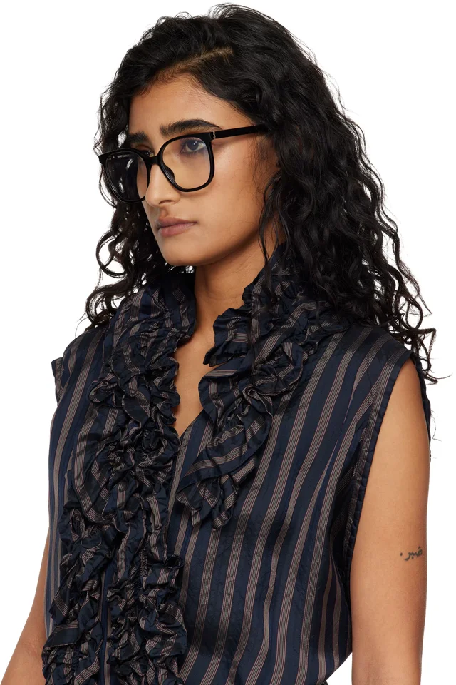 Saint Laurent Black SL M155 Glasses, photo 4 of 4 from SSENSE