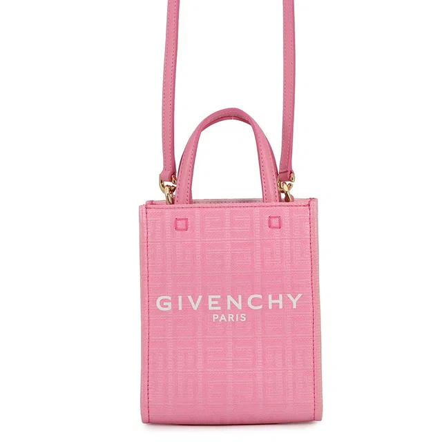 Givenchy G Tote Mini Vertical 2WAY Bag Bright PinkBB50R9B1GT-670 PVC Leather in Leather from GALLERY RARE