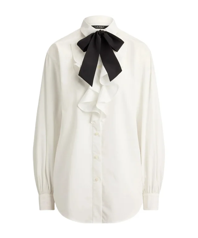 Ralph Lauren Saloma ruffled bow-detail shirt from SENSER, photo 1 of 1