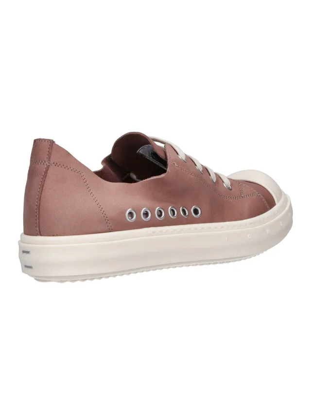 Rick Owens eyelet-detail leather sneakers, photo 4 of 5 from SENSER