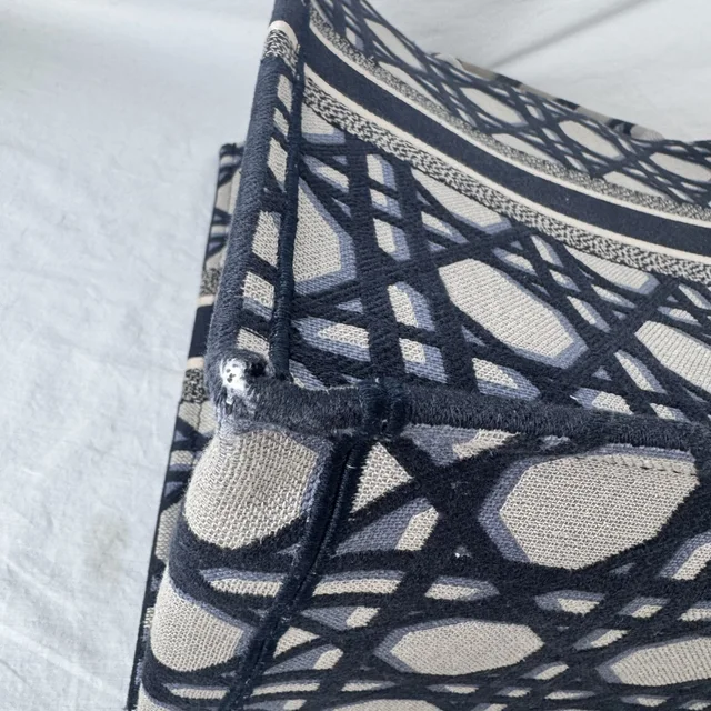 Dior Large Book Tote Bag in Canvas, Embroidered, macrocannage from Reowned, photo 9 of 10