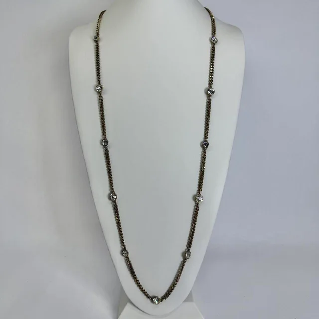 Givenchy Women's Necklace - Silver/Gold in gray|silver|gold from Depop, photo 2 of 6