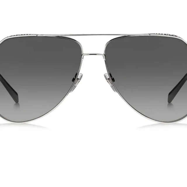 Givenchy Men's Aviator Sunglasses - Black/Grey in gray|black from Depop, photo 1 of 1