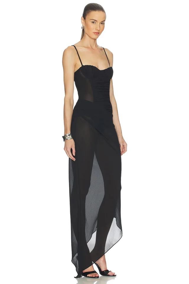 Camila Coelho Greer Maxi Dress in Black, photo 2 of 4 from REVOLVE (Canada)