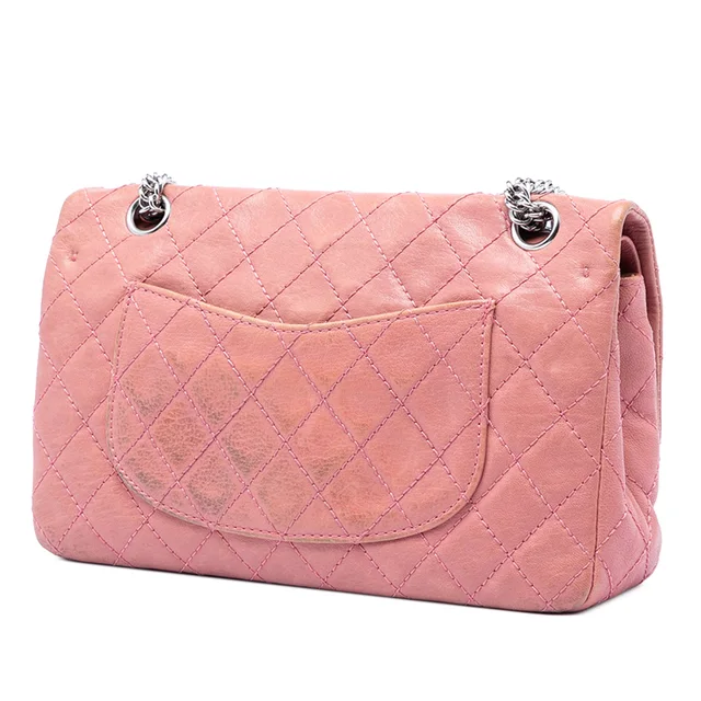 Pink Chanel Medium Classic Washed Lambskin Bijoux Chain Double Flap Shoulder Bag in Pink Lambskin from Designer Revival, photo 2 of 2