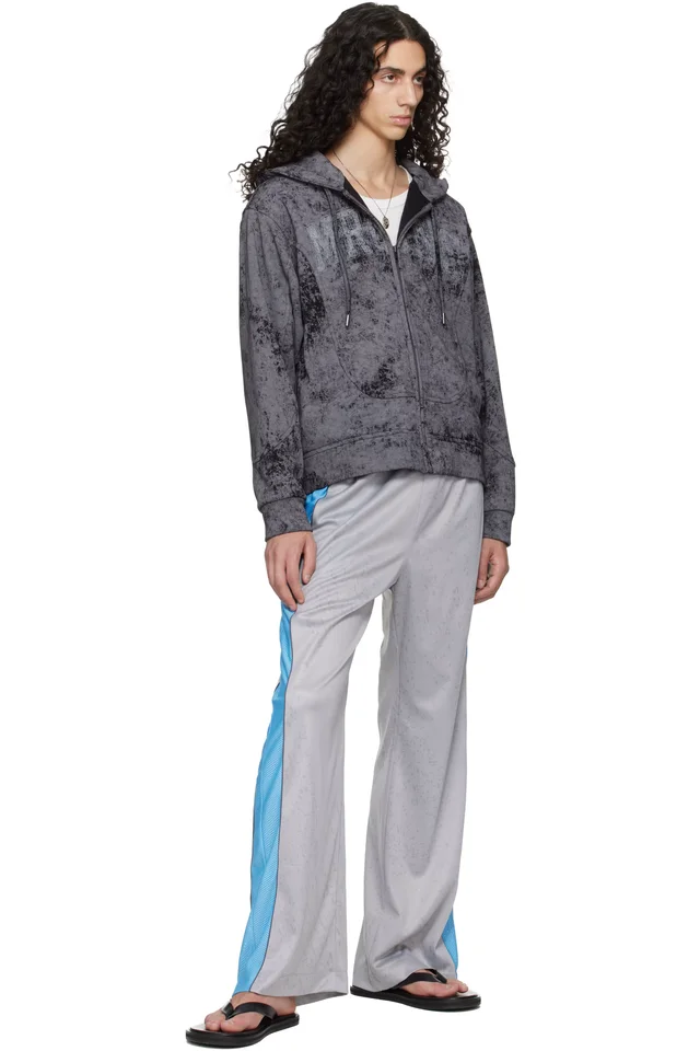 Serapis Gray Football Track Pants, photo 4 of 4 from SSENSE