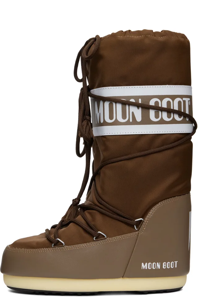 Moon Boot Brown Icon Nylon Boots, photo 3 of 4 from SSENSE