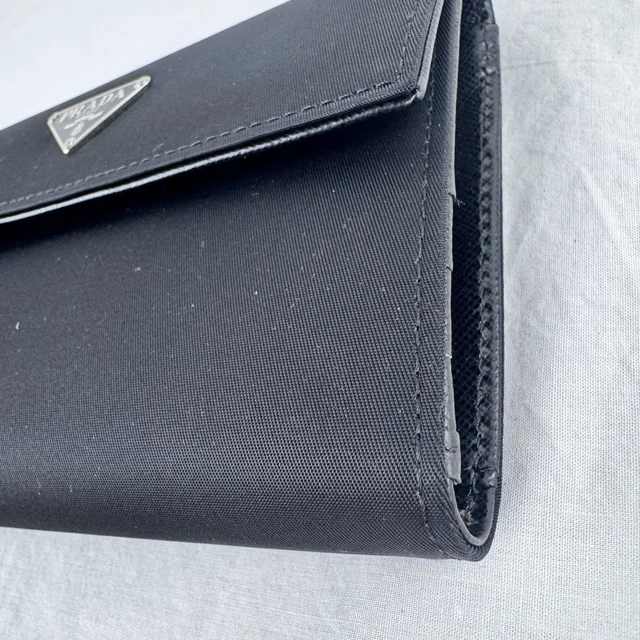 Prada Tessuto Nylon Tri-Fold Flap Wallet in Metal, Nylon, Saffiano Leather, Tessuto, tessuto nylon from Reowned, photo 5 of 5