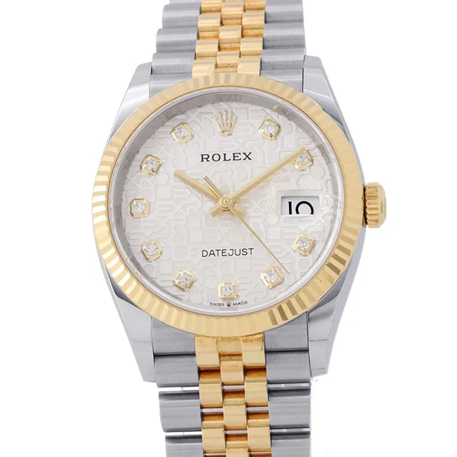Rolex Datejust W36mm Stainless Steel K18YG Silver Dial126233G in Silver from GALLERY RARE