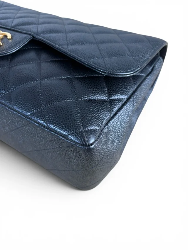 Chanel Black Caviar Jumbo Double Flap Classic in Black Caviar leather from Season 2 Consign, photo 9 of 11