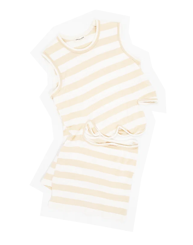 Comme des Garçons 2004 cutout striped tank from James Veloria