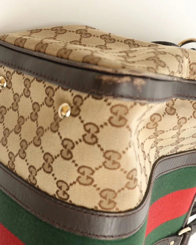 Gucci GG Web Boston Bag in Canvas from A Retro Tale, photo 10 of 11