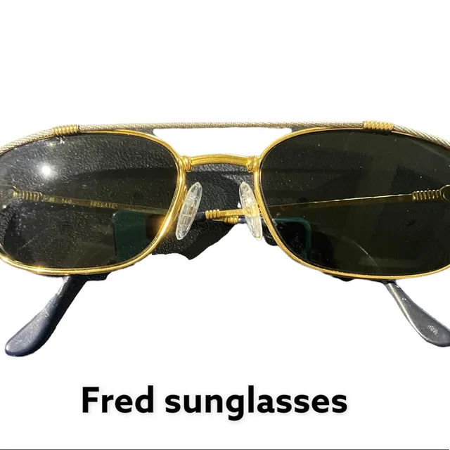 FRED Mens Designer Sunglasses By in red|gold|gray|silver from Poshmark