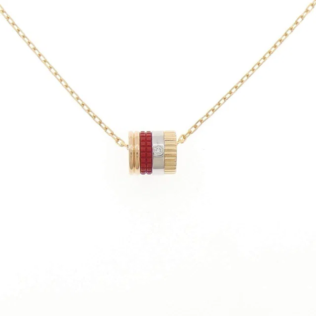Boucheron Quatre Red Small 750 Gold Diamond Necklace in Red from LuxUness