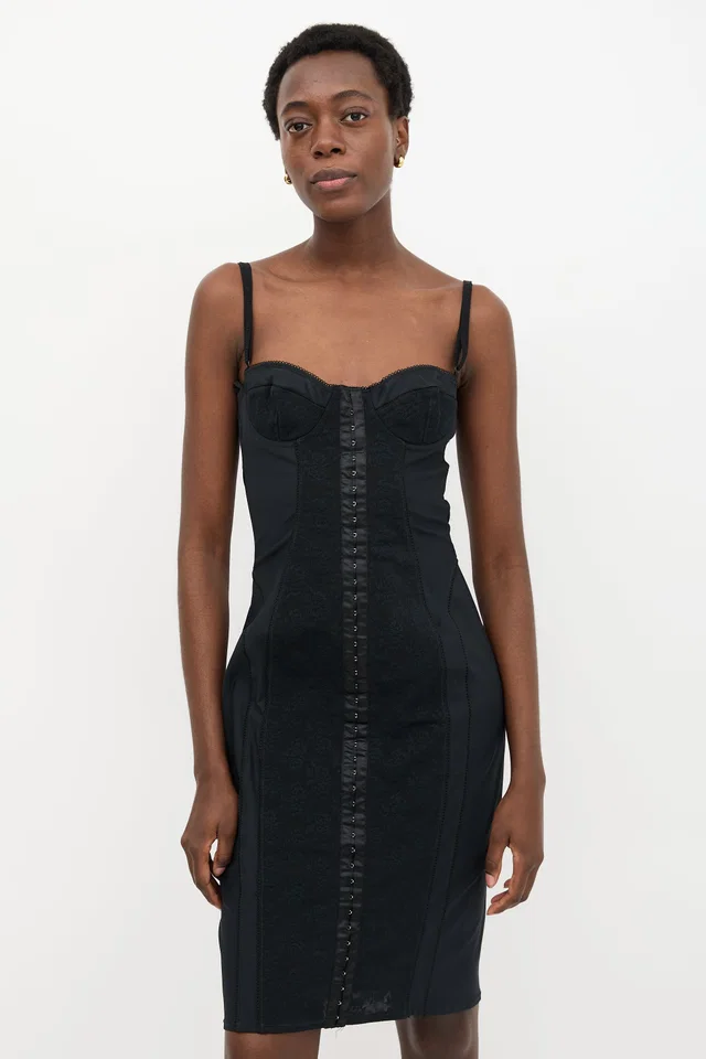 Dolce & Gabbana Lace Panel Bustier Dress from VSP Consignment