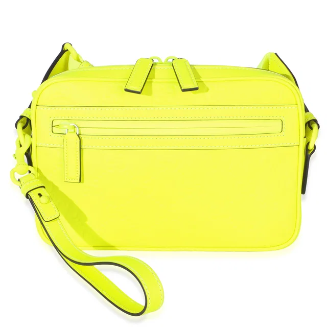 Gucci Fluorescent Yellow Rubber Effect Monogram GG Crossbody Bag in Yellow Coated canvas from myGemma