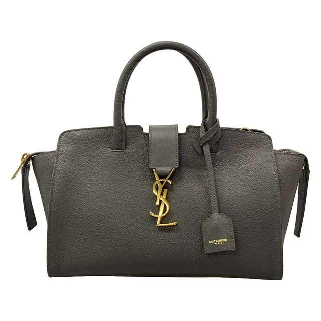 Saint Laurent Handbag Downtown Baby Dark Gray Leather in Grey Leather from The Reluxe