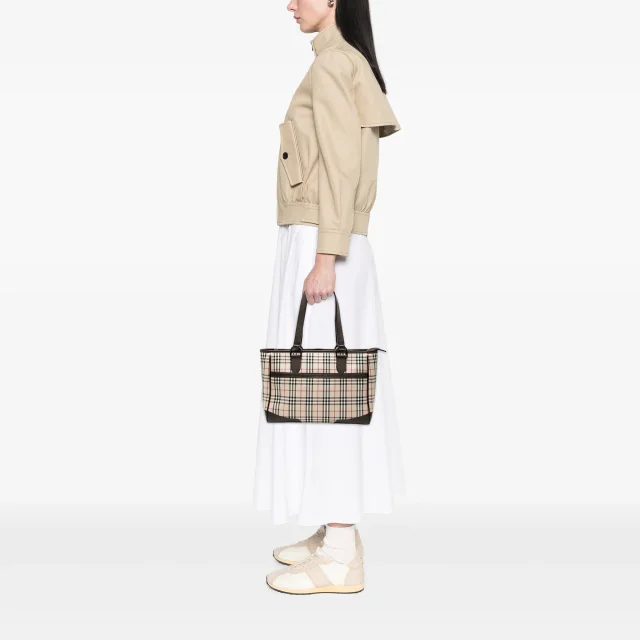 Beige Burberry House Check Canvas Tote in Beige Canvas from Designer Revival, photo 6 of 6