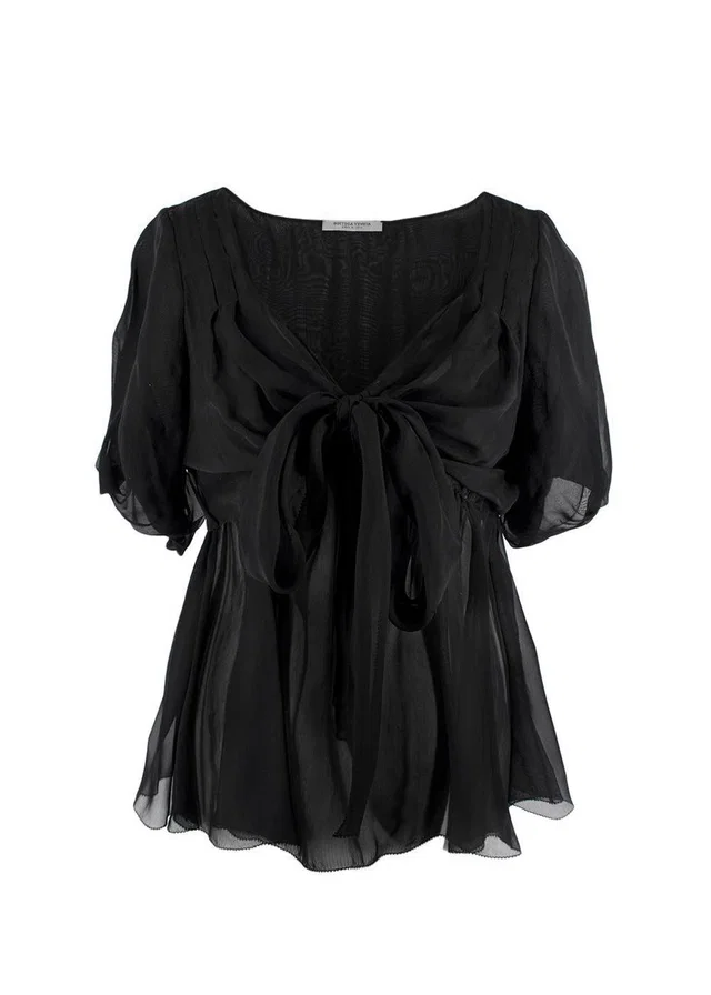 Bottega Veneta Black Silk Blouse in Black Silk from HEWI
