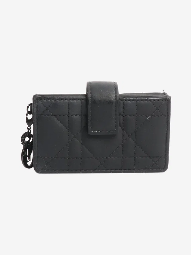 Dior Black Jasmine card holder in Black Leather from Sign of the Times