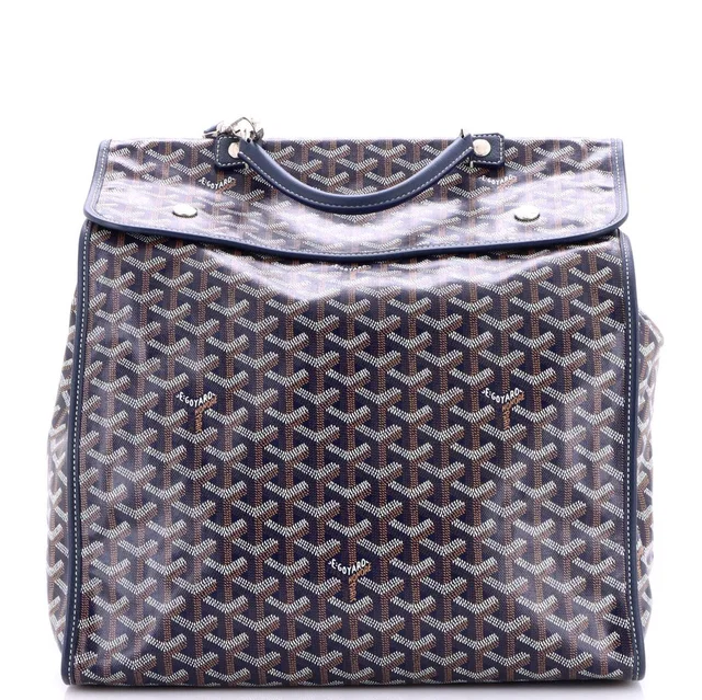 Goyard Saint Leger Briefcase Backpack Coated Canvas in blue Coated canvas from Poshmark