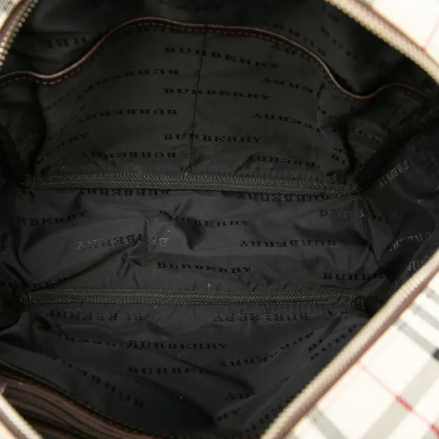 Beige Burberry House Check Canvas Handbag in Beige Canvas from Designer Revival, photo 4 of 7
