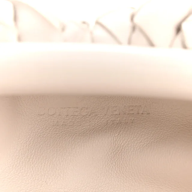 Bottega Veneta Nappa Intrecciato The Mini Pouch Chalk in Nappa leather from FASHIONPHILE, photo 6 of 10