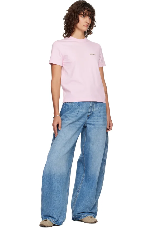JACQUEMUS Pink 'The Gros Grain short-sleeve' T-shirt, photo 4 of 4 from SSENSE