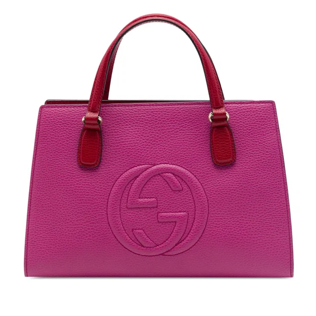 Pink Gucci Medium Leather Soho Satchel in Pink Leather from Designer Revival, photo 1 of 1