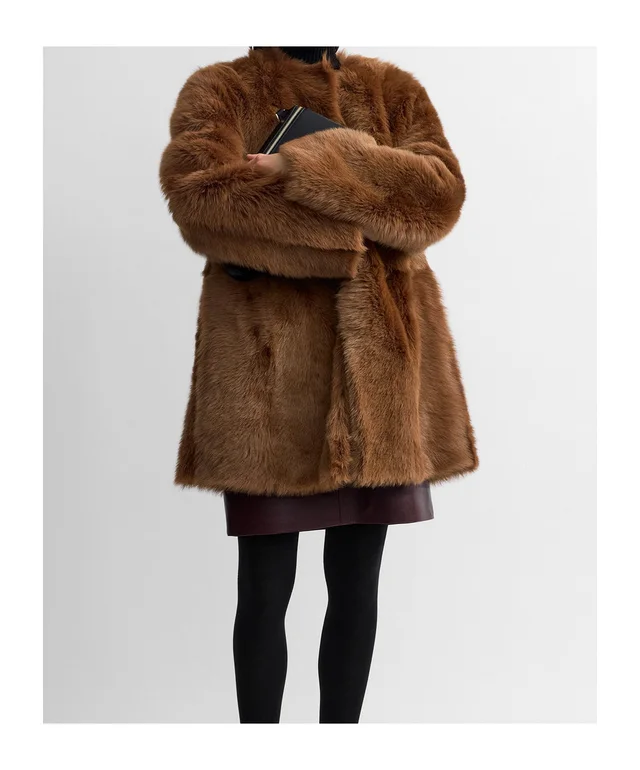 Toteme Short silky shearling coat ginger, photo 2 of 6 from SENSER