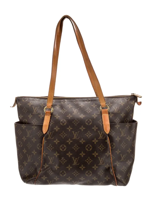 Louis Vuitton Tote Shoulder in Brown Coated canvas from The RealReal, photo 4 of 6