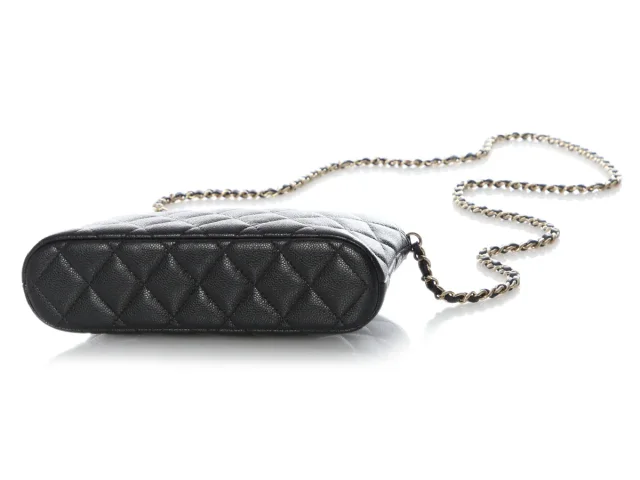 Chanel Black Quilted Caviar 24A Clutch with Chain in Black Caviar leather from Ann's Fabulous Finds, photo 6 of 9