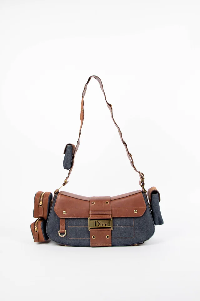 Dior Vintage Denim Columbus Shoulder Bag in Denim from Break Archive