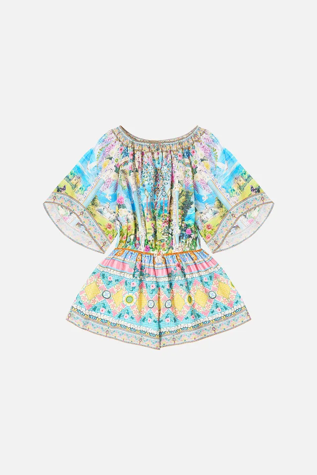 Camilla eBoutique KIDS BOAT NECK PLAYSUIT WITH FLARE 3/4 SLEEVE NAVÀS NOUVEAU from CAMILLA, photo 1 of 1