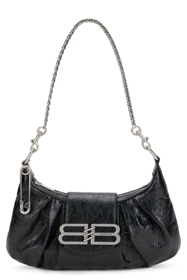 Balenciaga Pamela Shoulder Bag — Black Leather in Black Leather from HEWI