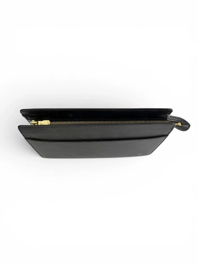 Louis Vuitton Black Epi Vintage Zip Top Clutch in Black Leather from Season 2 Consign, photo 6 of 10